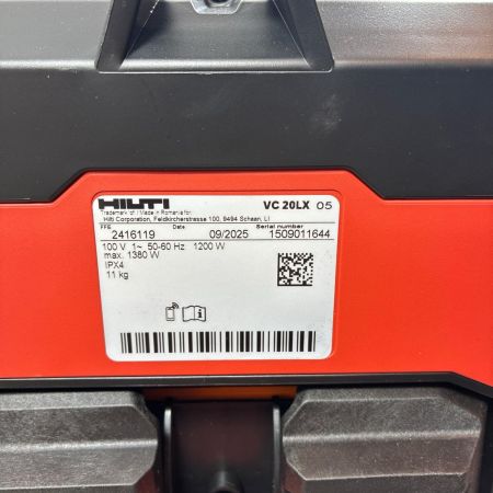 Hilti ヒルティ 工具 集じん機 コード式 100v 美品 VC20X レッド