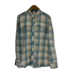 □□ SIMMS フィッシングウェア SIZE M シャツ ガイドシリーズチェック オレンジ×ライトブルー Cランク