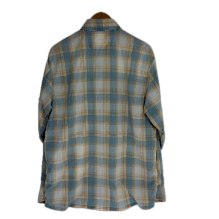  SIMMS フィッシングウェア SIZE M シャツ ガイドシリーズチェック オレンジ×ライトブルー