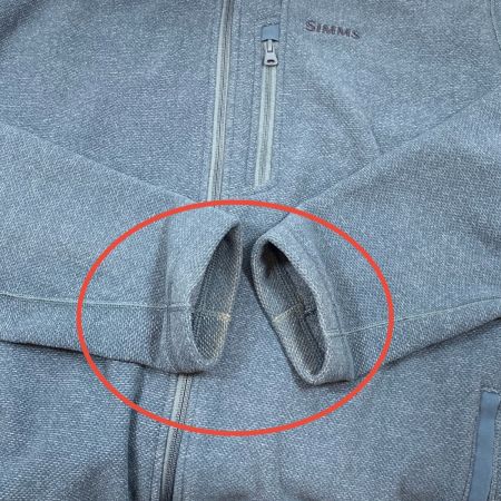  SIMMS  フィッシングウェア SIZE XL リバーシェッドフルジップ ブルー