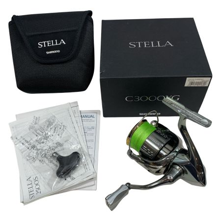  SHIMANO シマノ スピニングリール  18ステラ C3000XG  箱付 ノブ変更/純正ノブ付き 03805