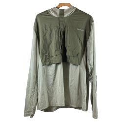 ττ SIMMS フィッシングウェア  SIZE XL オリーブ ラティテュード バイコンプ パーカー オリーブ Bランク