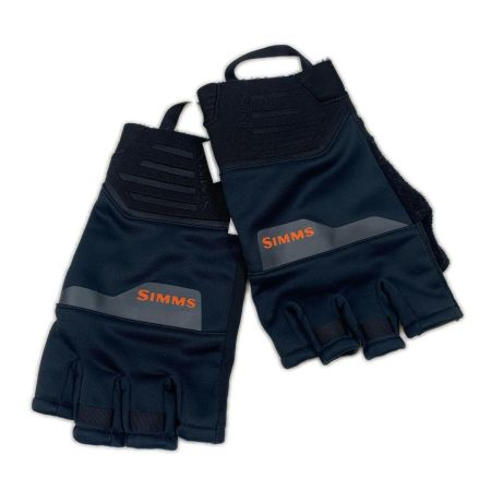  SIMMS グローブ  SIZE L ネイビー ウィンドストッパー ハーフフィンガーグローブ ネイビー
