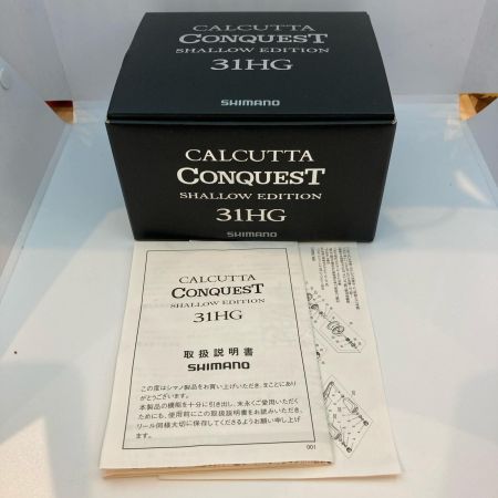  SHIMANO シマノ ベイトリール  24カルカッタコンクエスト シャローエディション 31HG キズ有 NSクラフトハンドル、ハンドルノブ花梨 046741