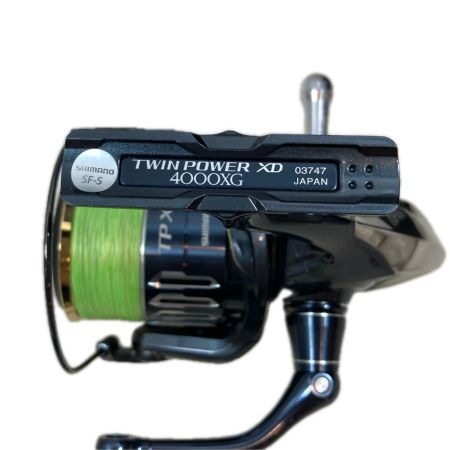 SHIMANO シマノ スピニングリール 17ツインパワーXD 4000XG 程度B ゴメクサスノブ・スタンド付き 03747