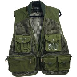 ΣΣ mont･bell モンベル フィッシングベスト 釣り アウトドア men's XL/XXL グリーン Bランク
