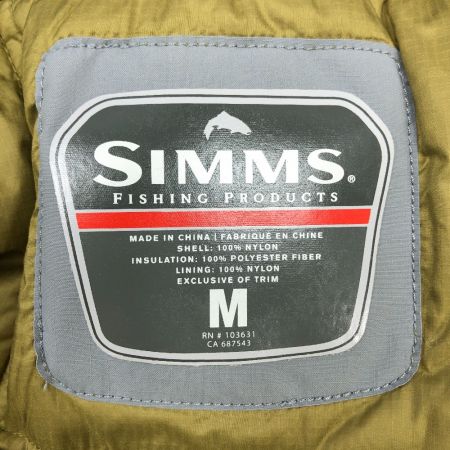 SIMMS フィッシングウェア バルクレージャケット ゴアテックス プリマロフト SIZE M グレー