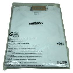 ΣΣ SHIMANO シマノ シャツ コットン パッチ ロングスリーブ SH-012V SIZE L ホワイト Sランク