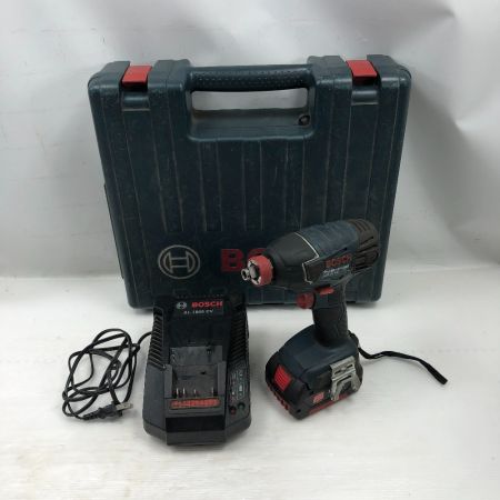 BOSCH ボッシュ 締め付け工具 インパクトドライバ 充電器・充電池1個・ケース付 GDX18V-LI ネイビー