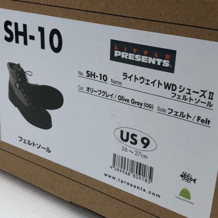  LITTLE PRESENTS リトルプレゼンツ ウェーディングシューズ SH-10 ライトウェイトWDシューズ2 フェルトソール #オリーブグレイ 26-27cm