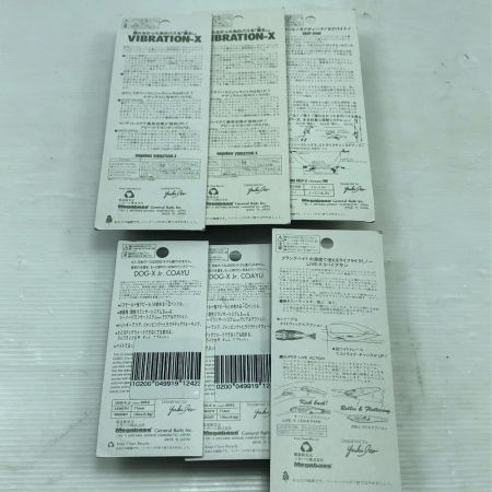  Megabass メガバス ルアー ６個まとめ VIBRATION-X/DEEP-X10/DOG-X Jr/Live-X LEVIATHAN