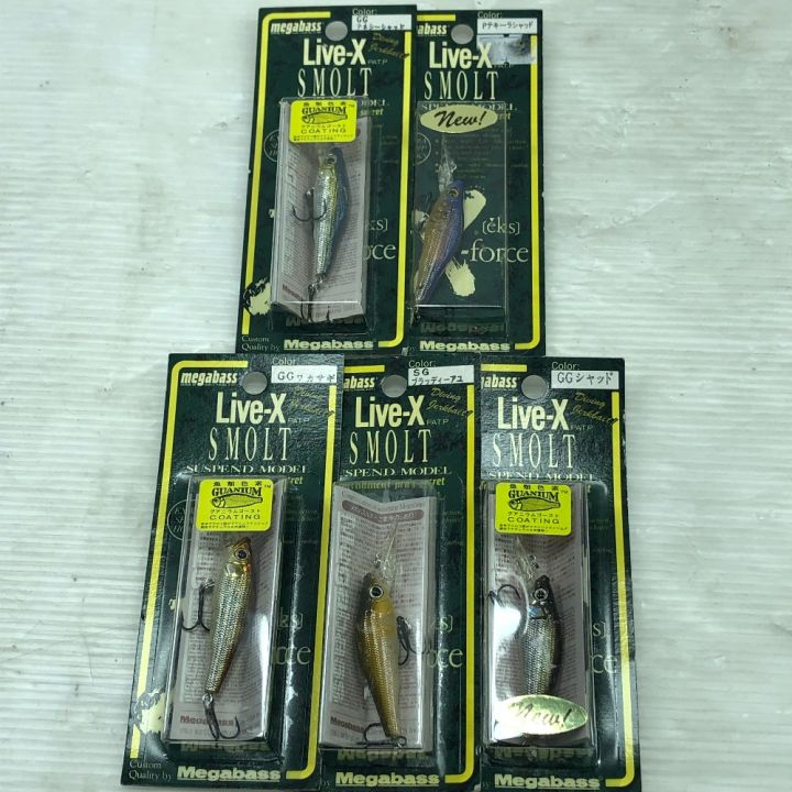 Megabass メガバス ルアー ライブX スモルト 5個まとめ - 中古釣り