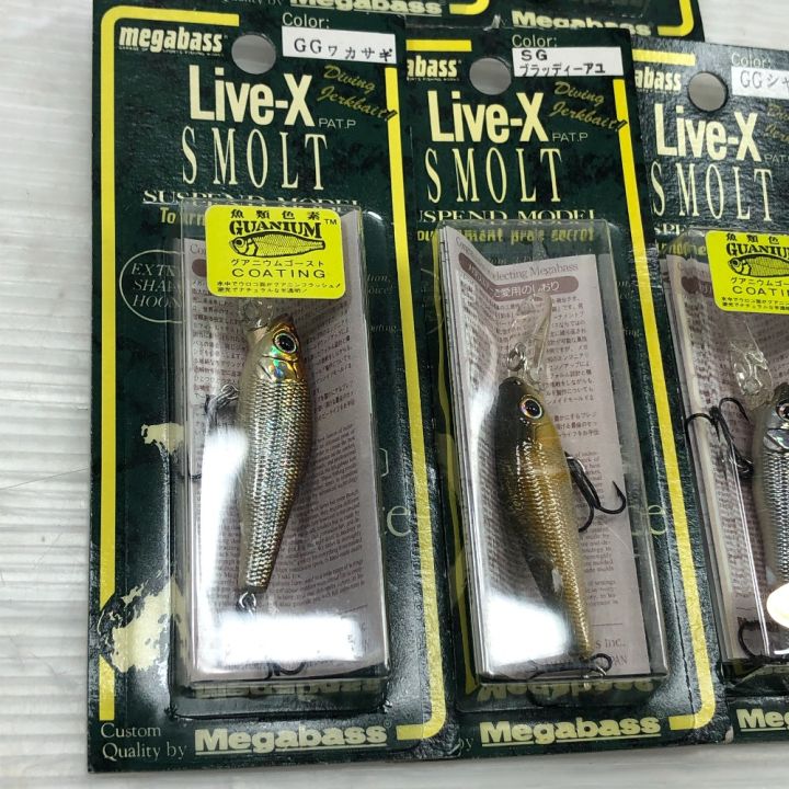 Megabass メガバス ルアー ライブX スモルト 5個まとめ - 中古釣り