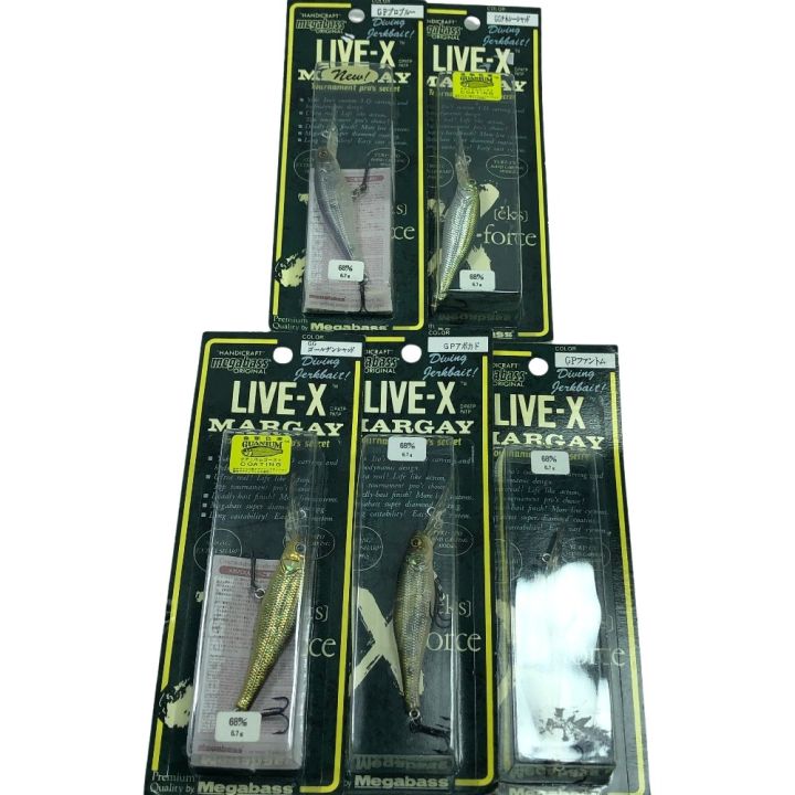Megabass メガバス ルアー ライブX MARGAY 5個まとめ - 中古釣り