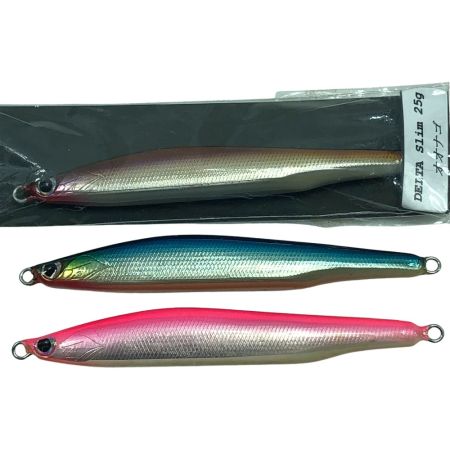   ハンドメイドルアー ジグミノー デルタスリム 3個まとめ