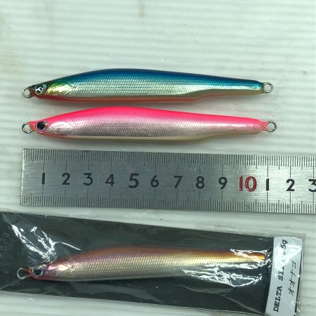   ハンドメイドルアー ジグミノー デルタスリム 3個まとめ