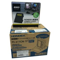 ΣΣ HONDEX 魚探 ポータブルGPS内蔵プロッター魚探 PS-611CN/BMOバッテリー付 ワカサギパック Bランク