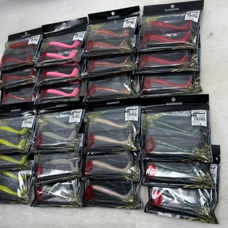  SHIMANO シマノ 熱砂 メタルドライブ シャッドテールワーム 8色×3個 24点まとめ