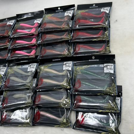  SHIMANO シマノ 熱砂 メタルドライブ シャッドテールワーム 8色×3個 24点まとめ (3)
