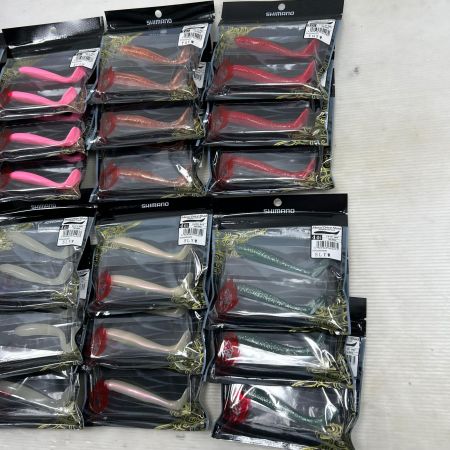  SHIMANO シマノ 熱砂 メタルドライブ シャッドテールワーム 8色×3個 24点まとめ （4）