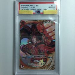 ζζ  ワンピース サイン）モンキー・D・ルフィ（カード名金色） ST01/012P3  【PSA10鑑定品】　ワンピースカードゲーム Bランク