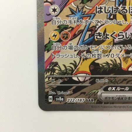   ポケモンカード タケルライコex  222/187/SV8A/B SAR　ポケカ