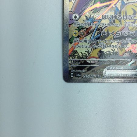   トレカ ポケモンカード タケルライコex 222/187/SV8a/B SAR