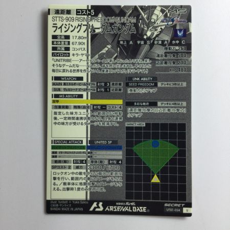   ガンダムアーセナルベース シークレット）ライジングフリーダムガンダム UT01/024SEC