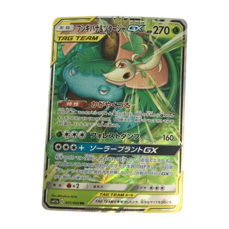   トレカ ポケモンカード フシギバナ＆ツタージャGX 001/064/SM11a/B