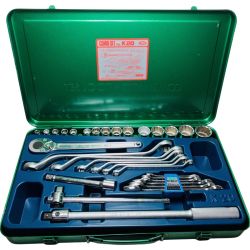 ЗЗ TONE トネ コンビネーションツールセット ケース付 差込角12.7ｍｍ K20 グリーン Aランク