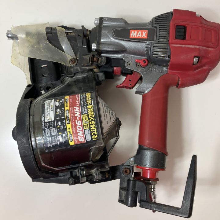 ЗЗ MAX マックス 90mm 高圧 スーパーネイラ エア釘打機 ケース付 HN-90N3 レッド｜中古｜なんでもリサイクルビッグバン