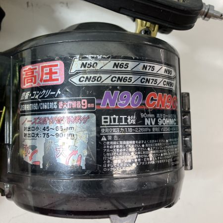 ЗЗ HITACHI 日立 90mm 高圧 ロール釘打機 ケース付 NV90HMC ゴールド