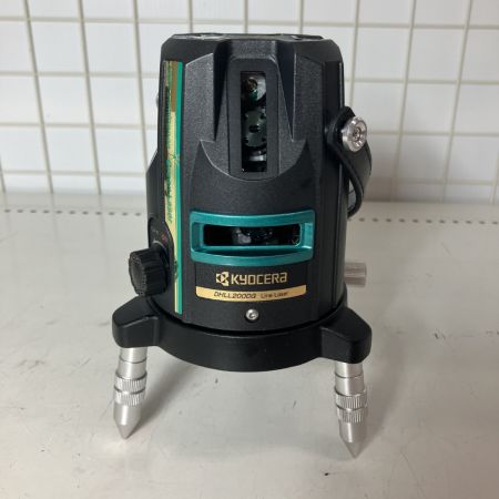 KYOCERA キョウセラ グリーンレーザー レーザー墨出し器 受光器 三脚 ACアダプタ ケース付 DHLL200DG