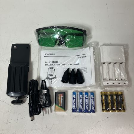KYOCERA キョウセラ グリーンレーザー レーザー墨出し器 受光器 三脚 ACアダプタ ケース付 DHLL200DG