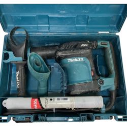 ЗЗ MAKITA マキタ 100V 電動ハンマ ハンドル ダストカバー ブルポイント280mm ケース付 HM0871C ブルー Cランク