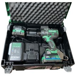 ЗЗ HiKOKI ハイコーキ 36v インパクトレンチ バッテリーx2 充電器 ケース付 WR36DH グリーン Cランク