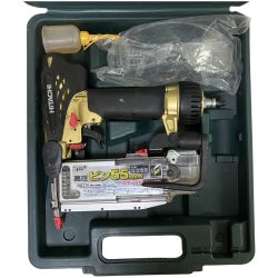 ЗЗ HITACHI 日立 55mm 高圧 ピン釘打ち機 ケース付 NP55HM ブラック×ゴールド Cランク