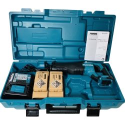 ЗЗ MAKITA マキタ 18V レシプロソー バッテリー×2・充電器・ケース付 JR187DRGX ブルー Sランク