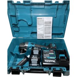 ЗЗ MAKITA マキタ 40Vmax 125mm ディスクグラインダー 充電器・バッテリー×2・ケース付 GA018GRMX ブルー Aランク