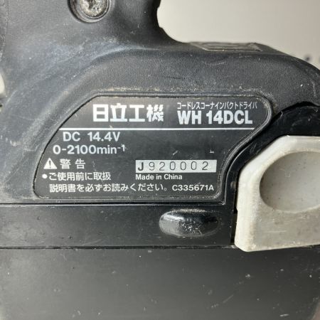 ЗЗ HITACHI 日立 14.4V コーナーインパクトドライバ 充電器 バッテリー×1 ケース付き WH14DCL ブラック