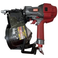 ЗЗ MAX マックス 90mm 高圧 スーパーネイラ エア釘打機 HN-90N3 レッド Bランク