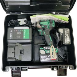 ЗЗ HiKOKI ハイコーキ 14.4v インパクトドライバ バッテリーx2 充電器 ケース付 WH14DDL2 グリーン Bランク