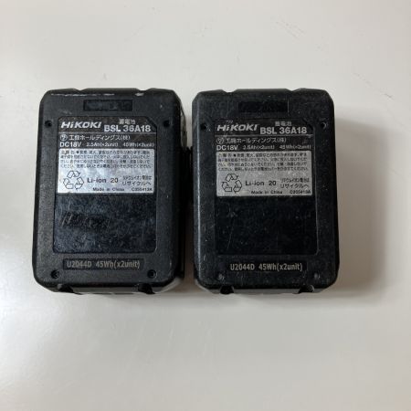 ЗЗ HiKOKI ハイコーキ 36v インパクトドライバ バッテリーx2 充電器 ケース付 WH36DC ブラック