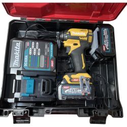 ЗЗ MAKITA マキタ 40v インパクトドライバ バッテリーｘ２ 充電器 ケース付 TD002G イエロー Bランク