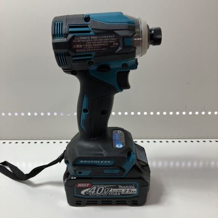 ЗЗ MAKITA マキタ 40v インパクトドライバ バッテリーｘ２ 充電器 ケース付 TD001GRDX ブルー