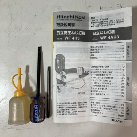 ЗЗ HITACHI 日立 41mm 高圧 ねじ打機 ケース付 WF4H3 ブラック