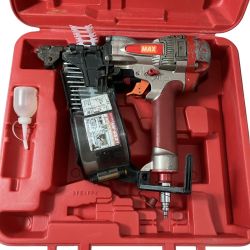 ЗЗ MAX マックス 65mm 高圧 スーパーネイラ エア釘打機 ケース付 HN-65Z1 レッド Cランク