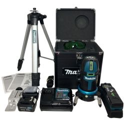 ЗЗ MAKITA マキタ 自動追尾 グリーンレーザー レーザー墨出し器 バッテリーx1 充電器 受光器 三脚 他付 SK507GD ブルー Bランク