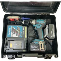 ЗЗ MAKITA マキタ (2) 18v インパクトドライバ バッテリーx2 充電器 ケース付 TD148D ブルー Cランク