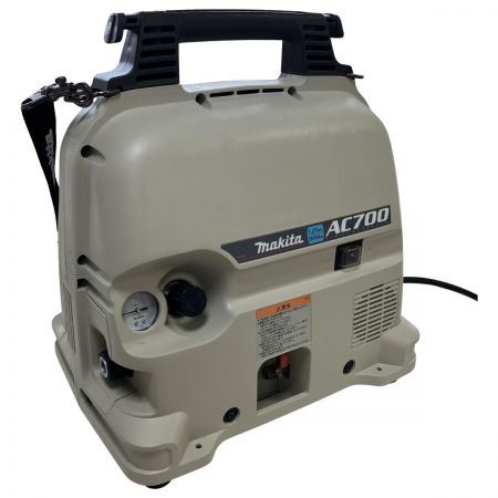 ЗЗ MAKITA マキタ (2) 100v 5L 常圧1口 コンプレッサー ショルダーベルト付 AC700 アイボリー